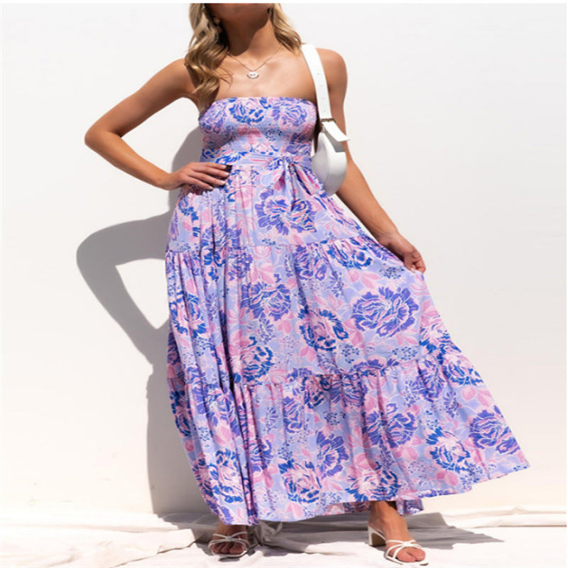 Flowery, elegant long dress