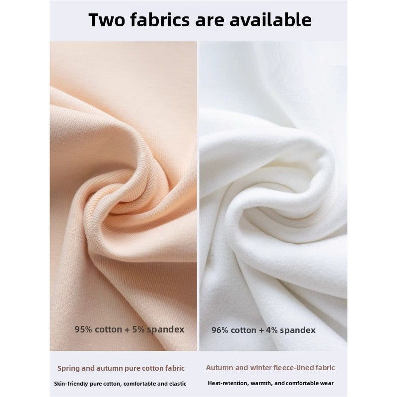 Women's Pure Cotton Slim-Fit Square Neck Long-Sleeve T-Shirt