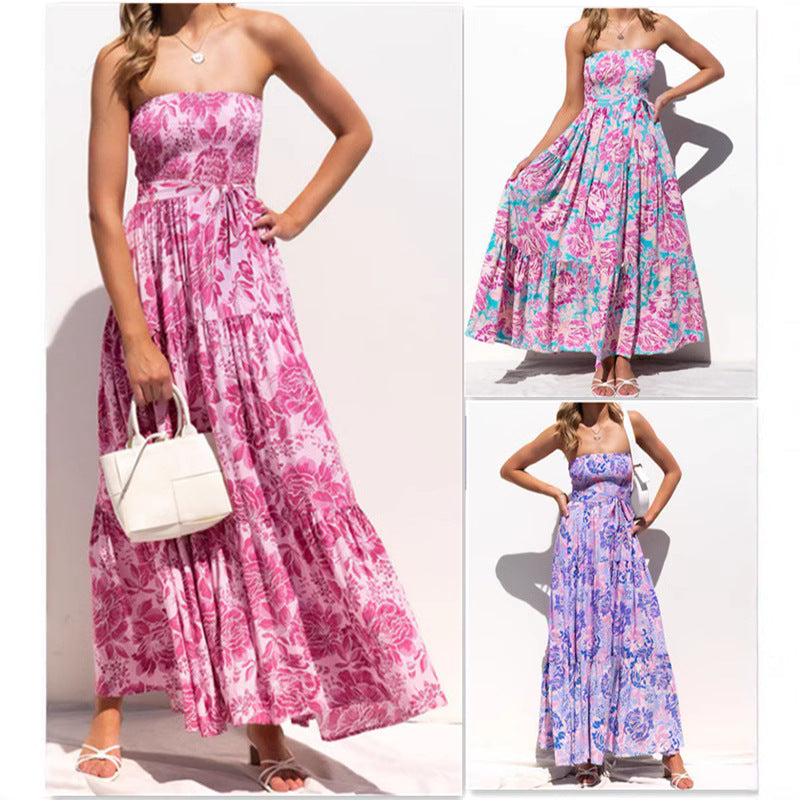 Flowery, elegant long dress
