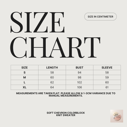 Soft Chevron Colorblock Knit Sweater