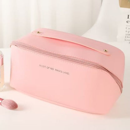 Portable makeup bag and toiletry organizer bag