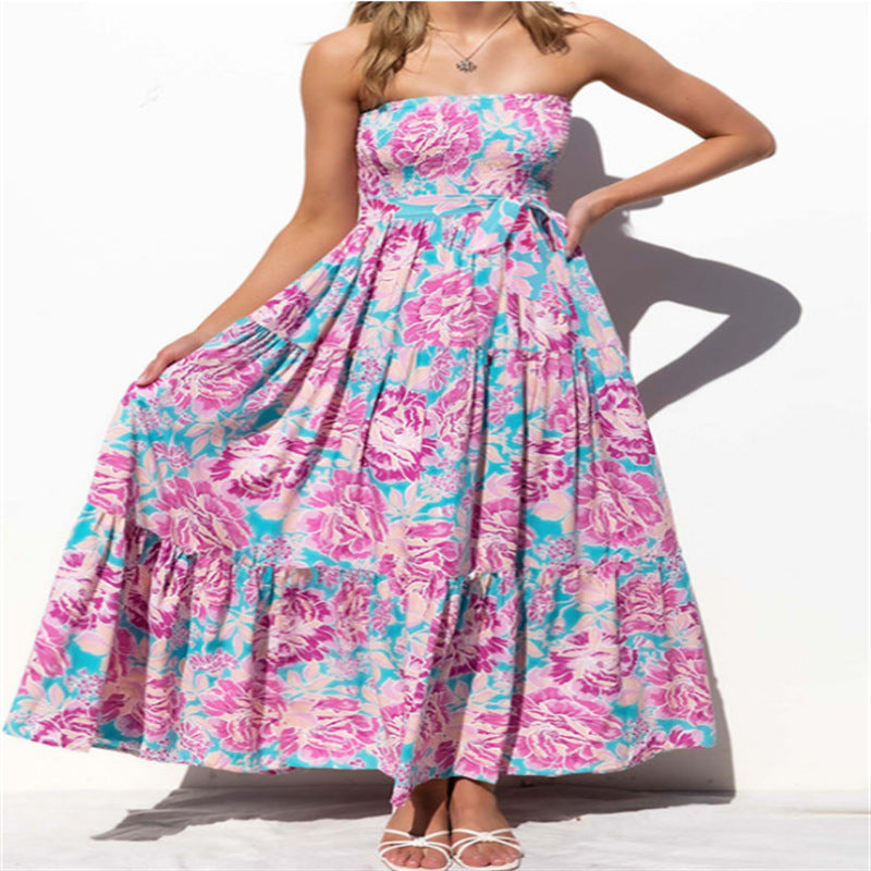 Flowery, elegant long dress